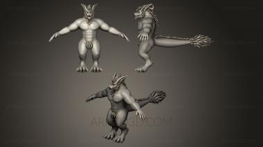 Figurines heroes, monsters and demons (STKM_0317) 3D model for CNC machine